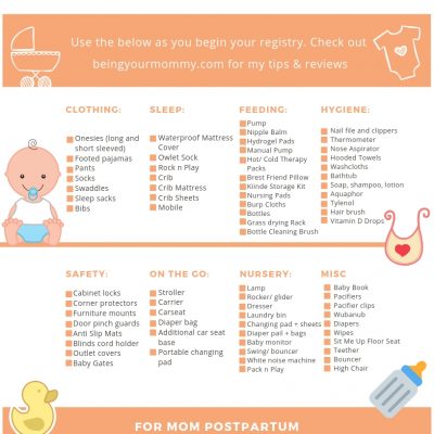 What to Put on Your Baby Registry: Free Printable